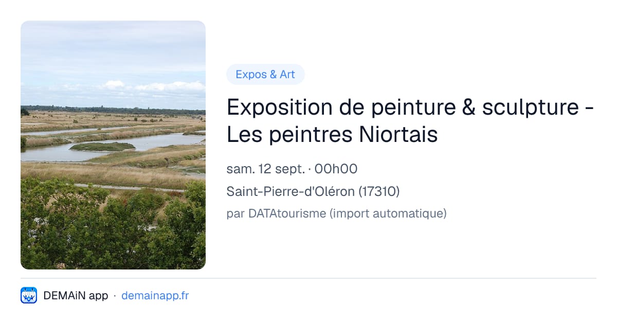 Exposition de peinture & sculpture - Les peintres Niortais — Saint-Pierre-d'Oléron