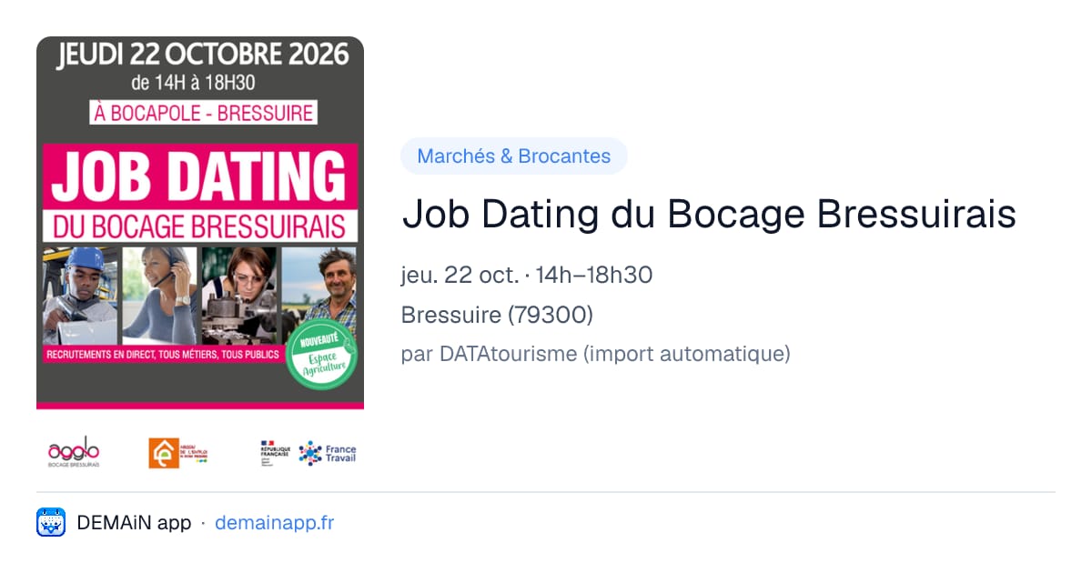 Job Dating du Bocage Bressuirais — Bressuire