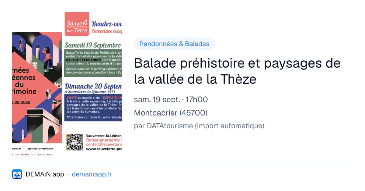 Balade préhistoire et paysages de la vallée de la Thèze — Montcabrier