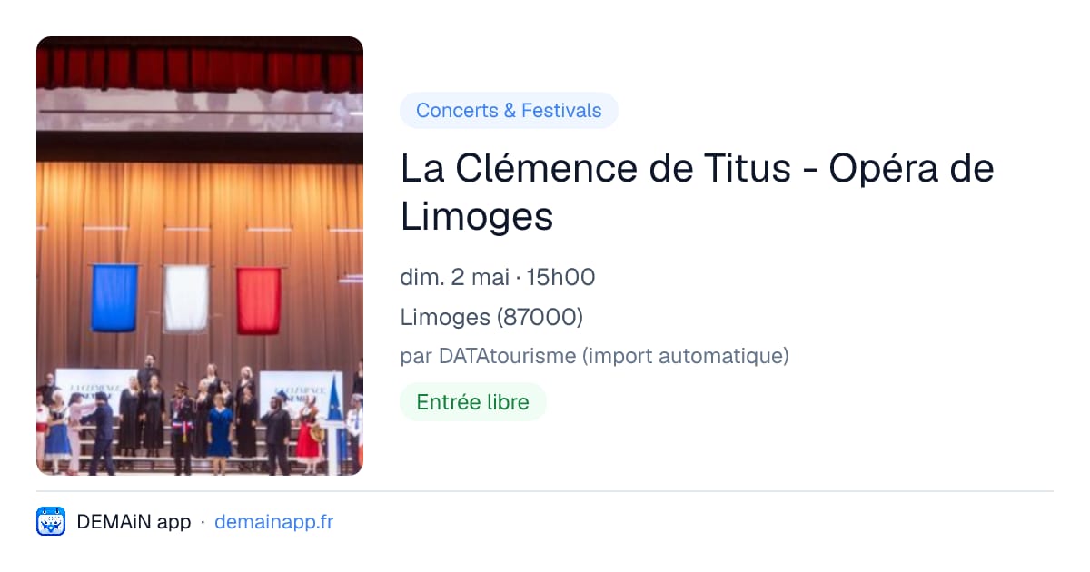 La Clémence de Titus - Opéra de Limoges — Limoges