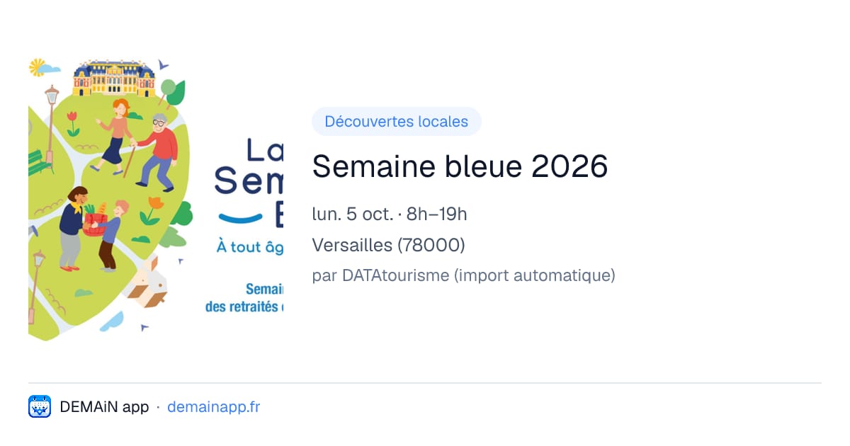 Semaine bleue 2026 — Versailles
