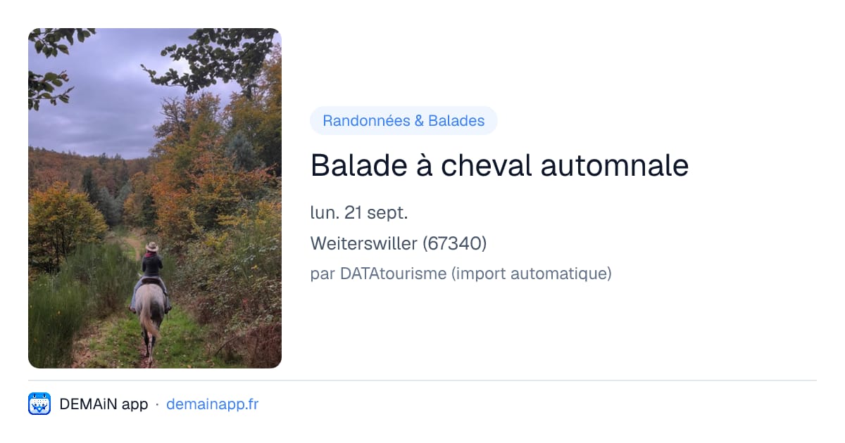 Balade à cheval automnale — Weiterswiller