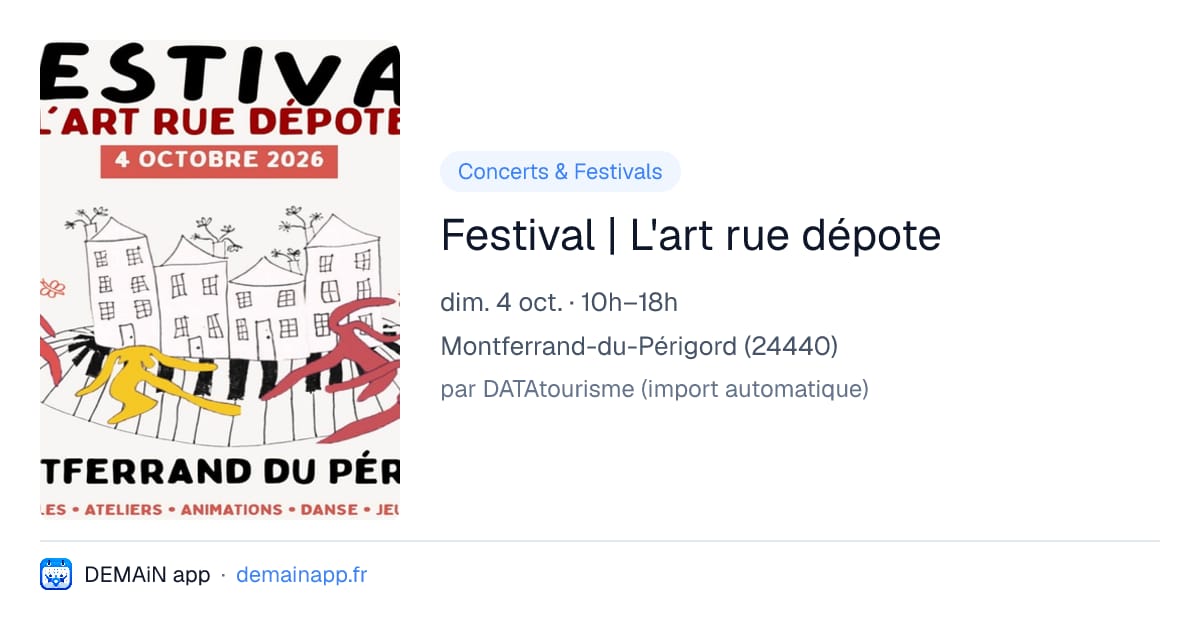 Festival | L'art rue dépote — Montferrand-du-Périgord