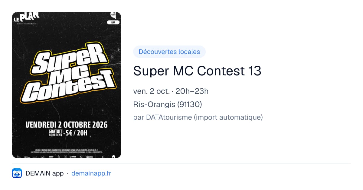 Super MC Contest 13 — Ris-Orangis
