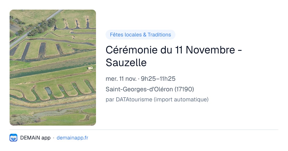 Cérémonie du 11 Novembre - Sauzelle — Saint-Georges-d'Oléron