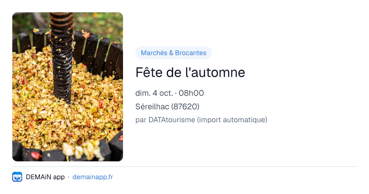 Fête de l'automne — Séreilhac