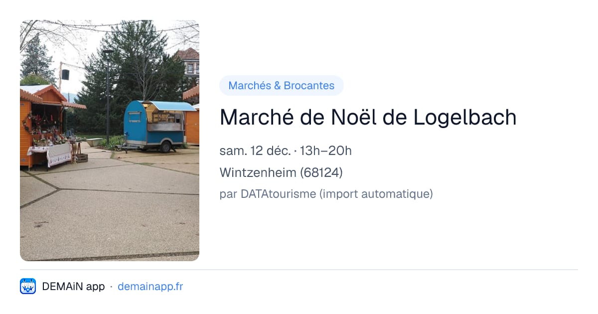 Marché de Noël de Logelbach — Wintzenheim
