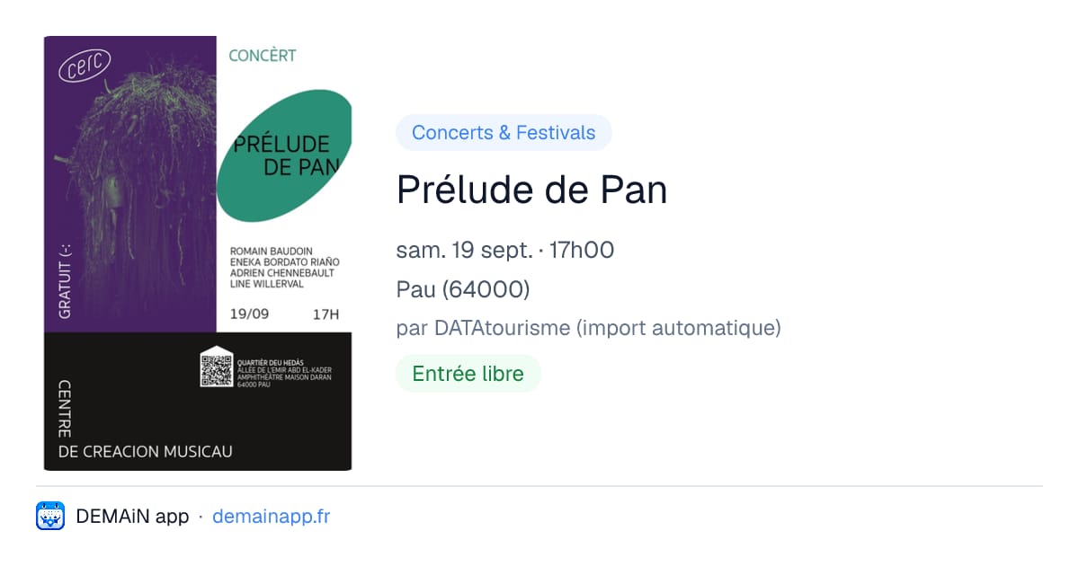 Prélude de Pan — Pau