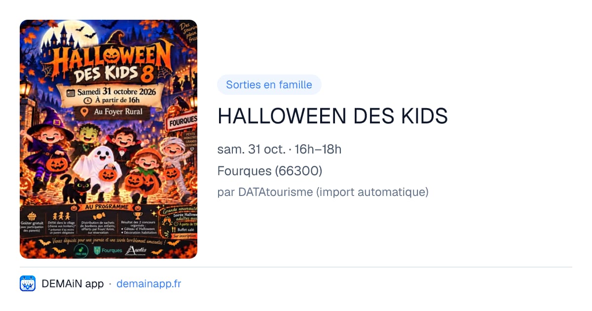 HALLOWEEN DES KIDS — Fourques