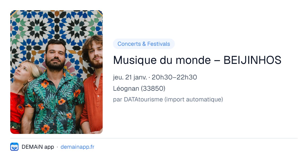Musique du monde – BEIJINHOS — Léognan
