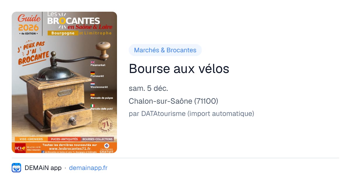 Bourse aux vélos — Chalon-sur-Saône