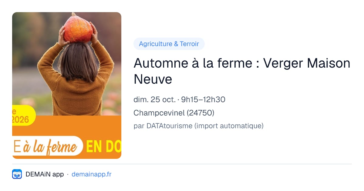 Automne à la ferme : Verger Maison Neuve — Champcevinel