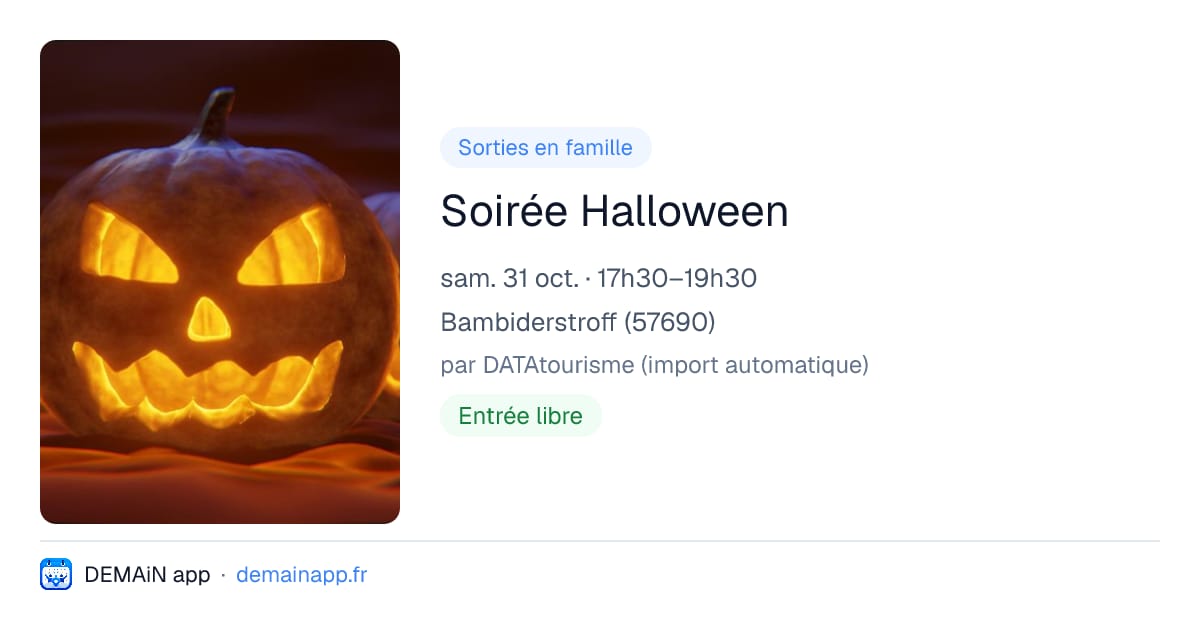 Soirée Halloween — Bambiderstroff