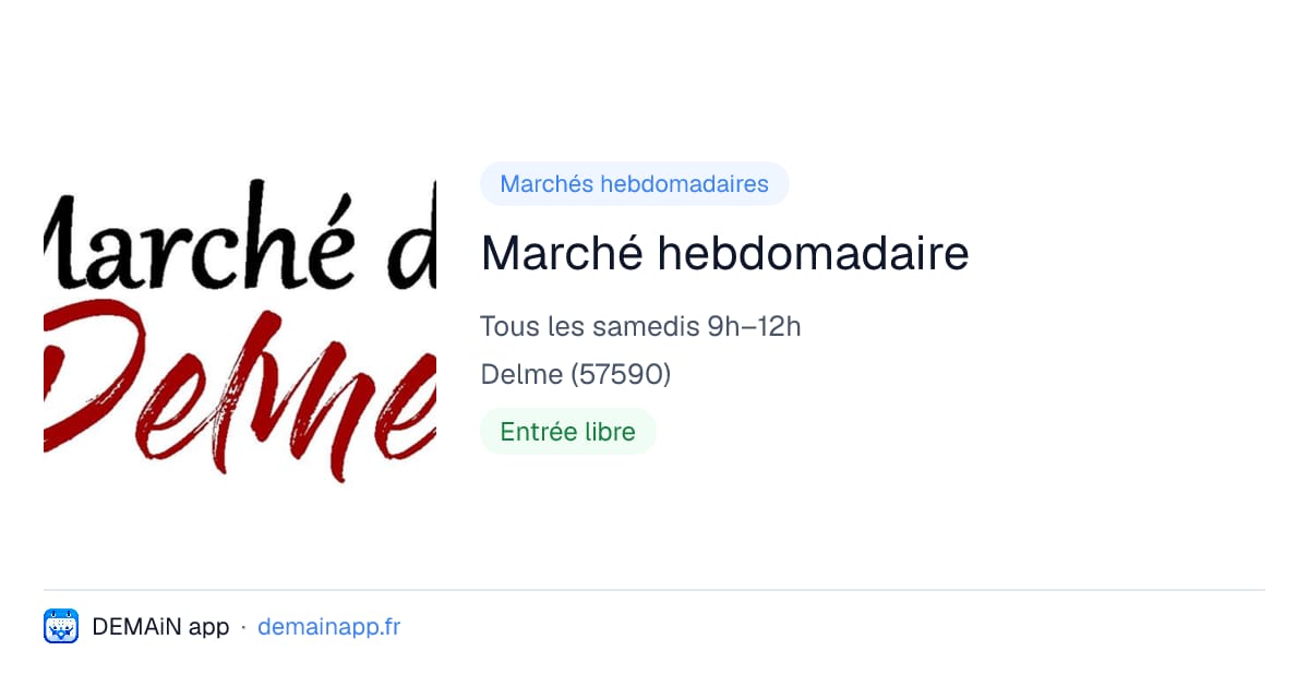 Marché hebdomadaire — Delme