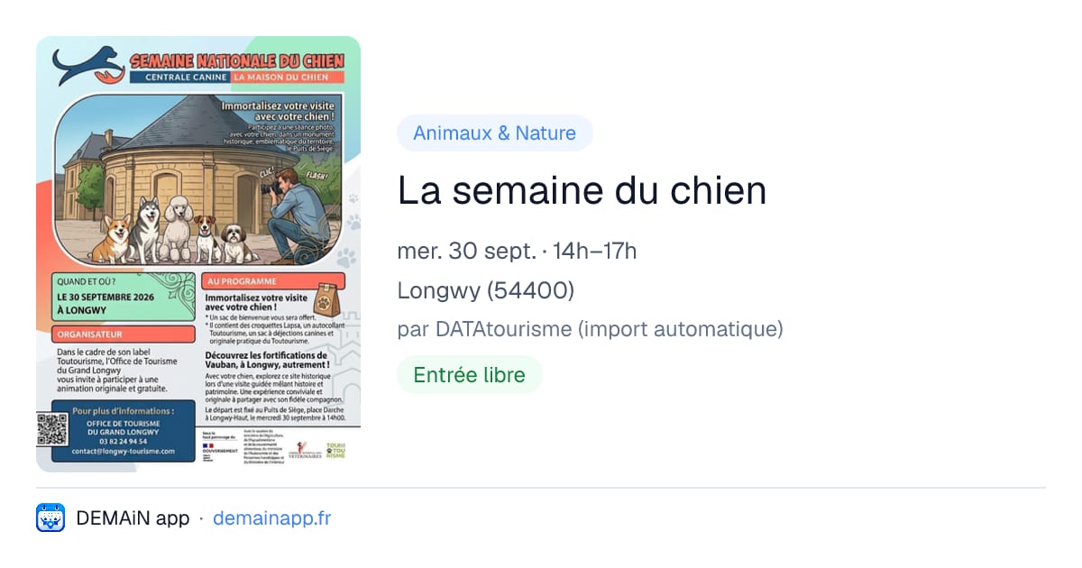 La semaine du chien — Longwy