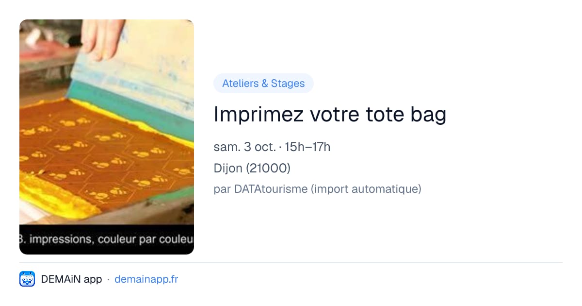 Imprimez votre tote bag — Dijon