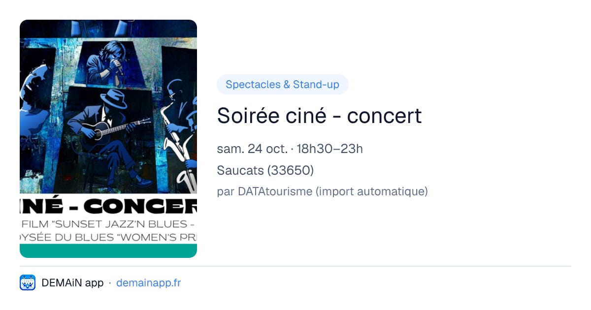 Soirée ciné - concert — Saucats