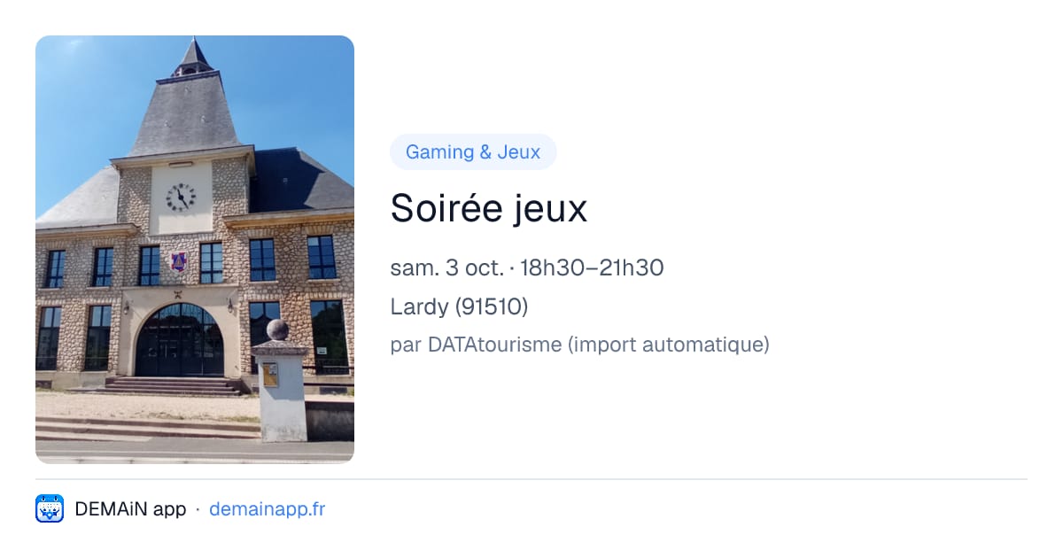 Soirée jeux — Lardy