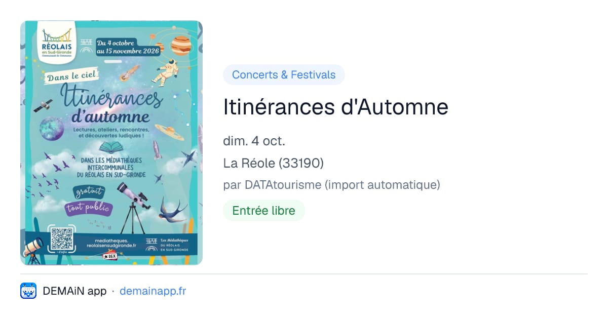 Itinérances d'Automne — La Réole