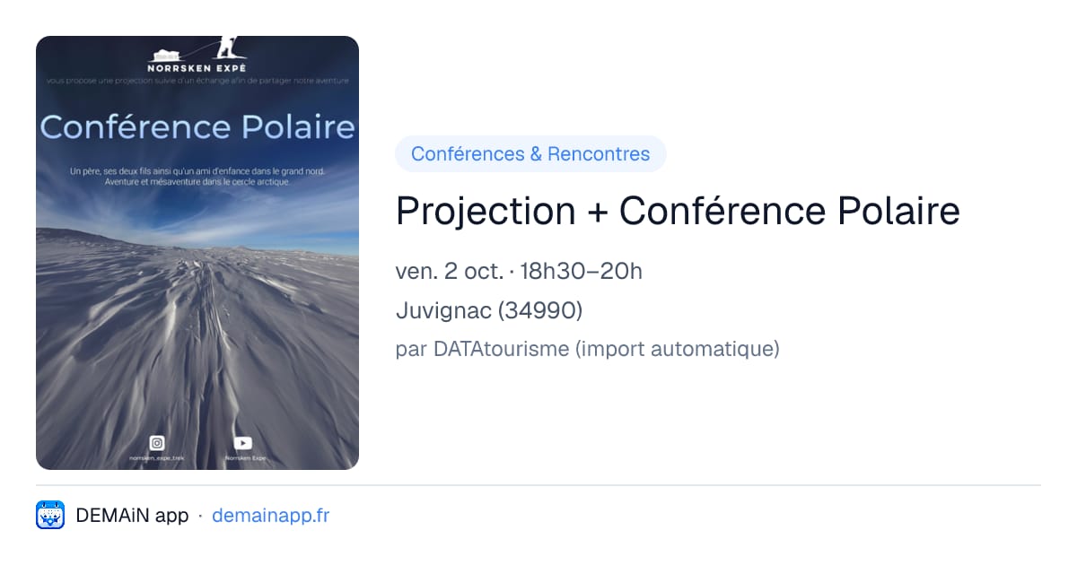 Projection + Conférence Polaire — Juvignac