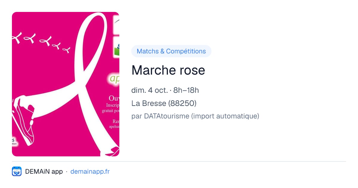 Marche rose — La Bresse