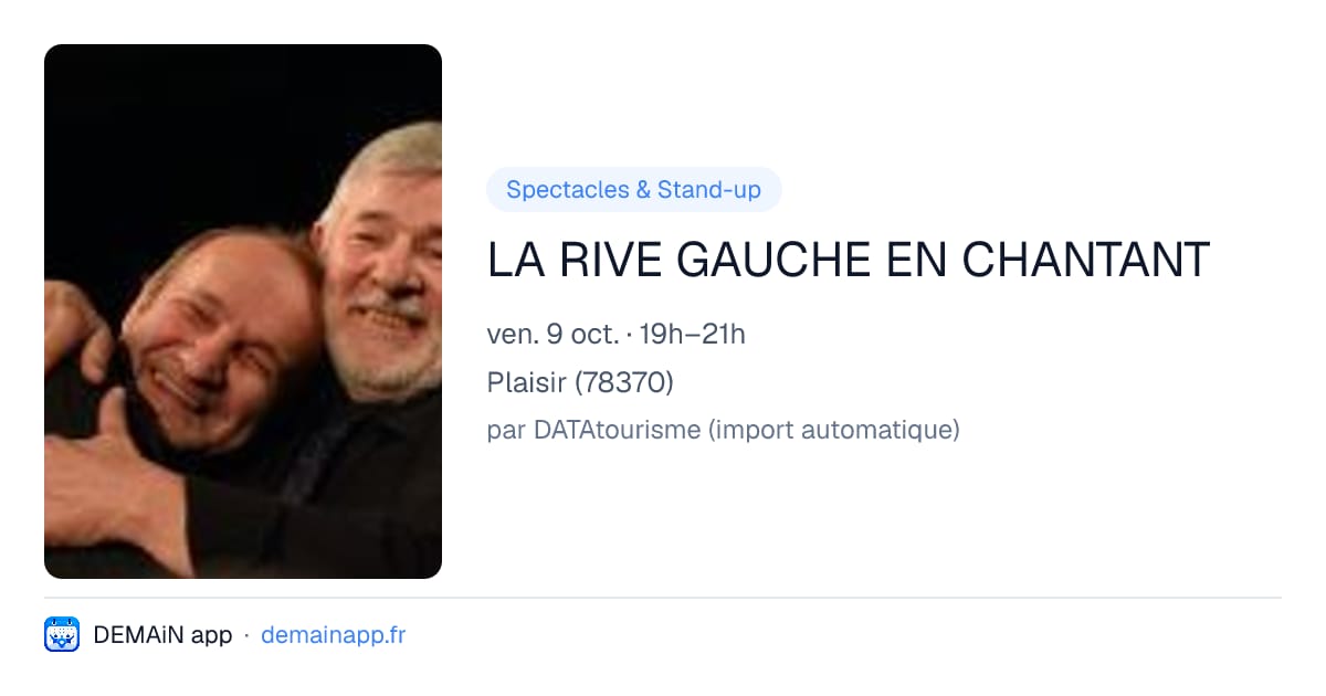 LA RIVE GAUCHE EN CHANTANT — Plaisir