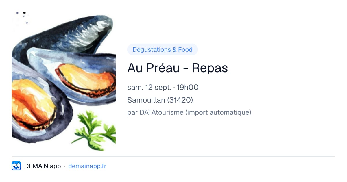 Au Préau - Repas — Samouillan