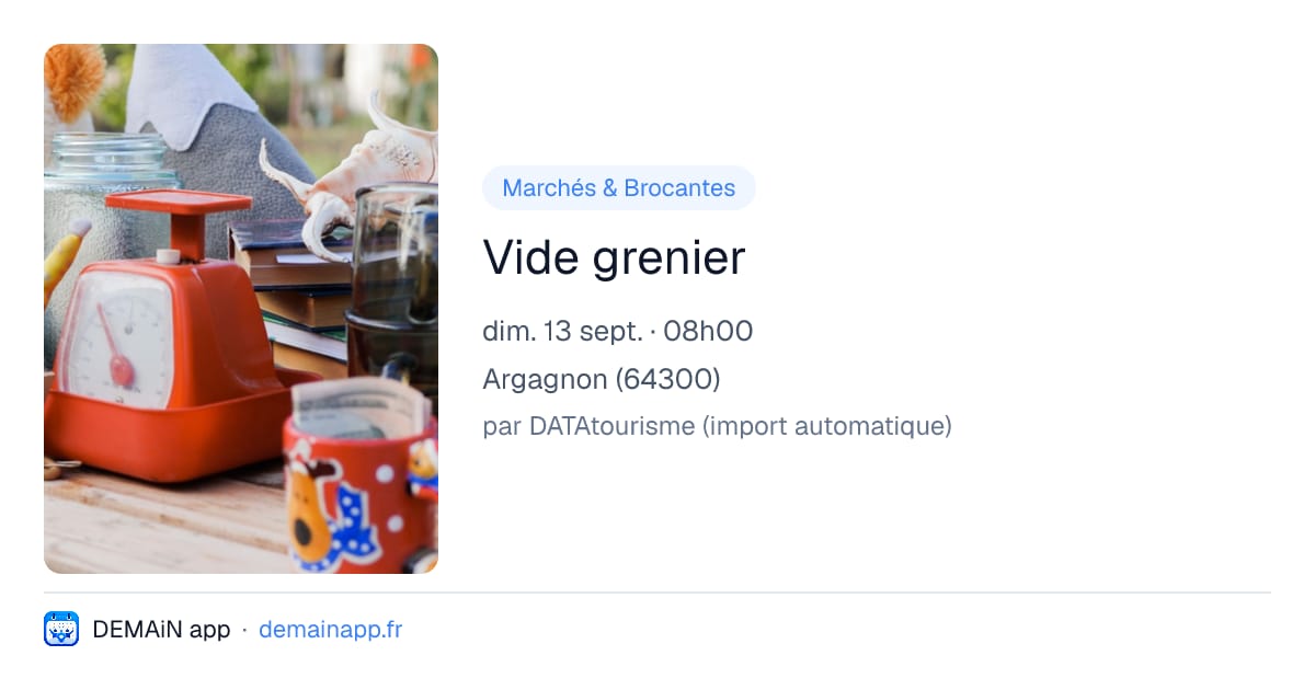 Vide grenier — Argagnon