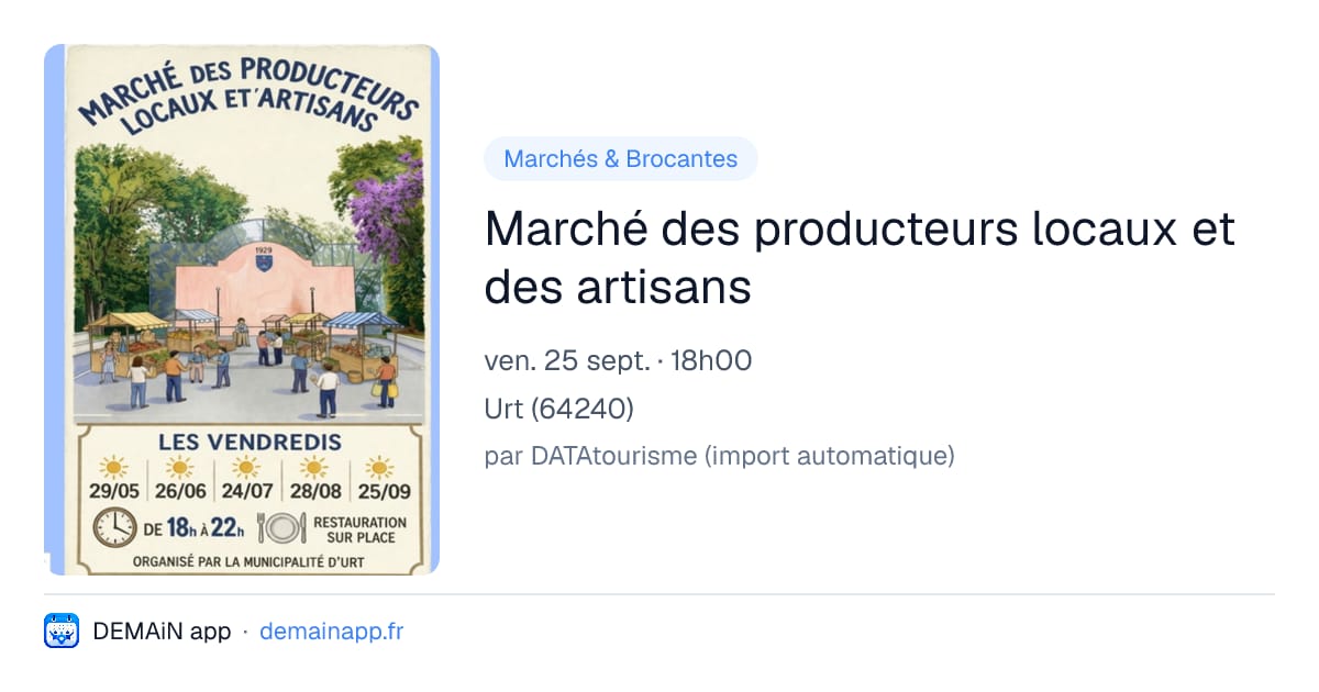 Marché des producteurs locaux et des artisans — Urt