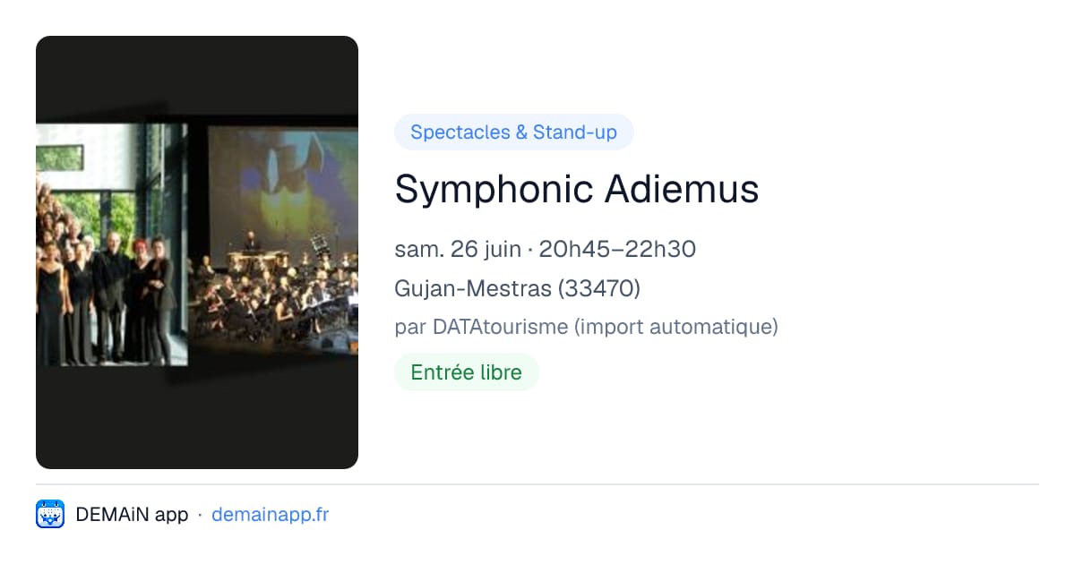 Symphonic Adiemus — Gujan-Mestras
