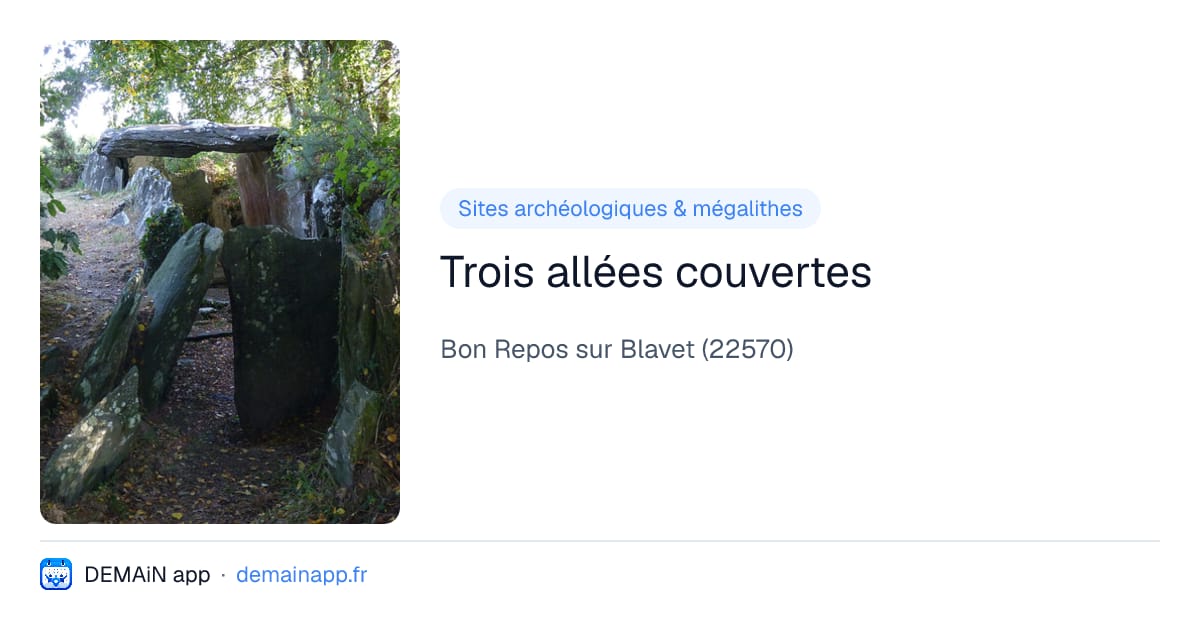 Trois allées couvertes — Bon Repos sur Blavet