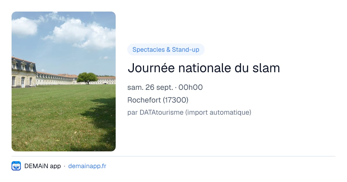 Journée nationale du slam — Rochefort