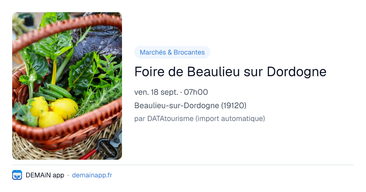 Foire de Beaulieu sur Dordogne — Beaulieu-sur-Dordogne