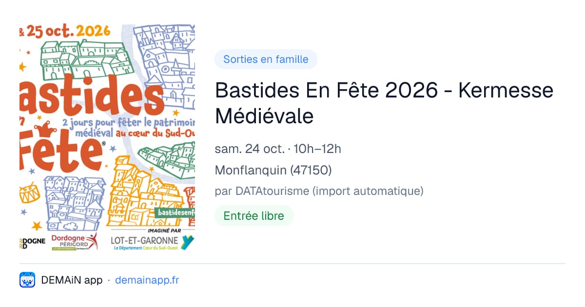 Bastides En Fête 2026 - Kermesse Médiévale — Monflanquin