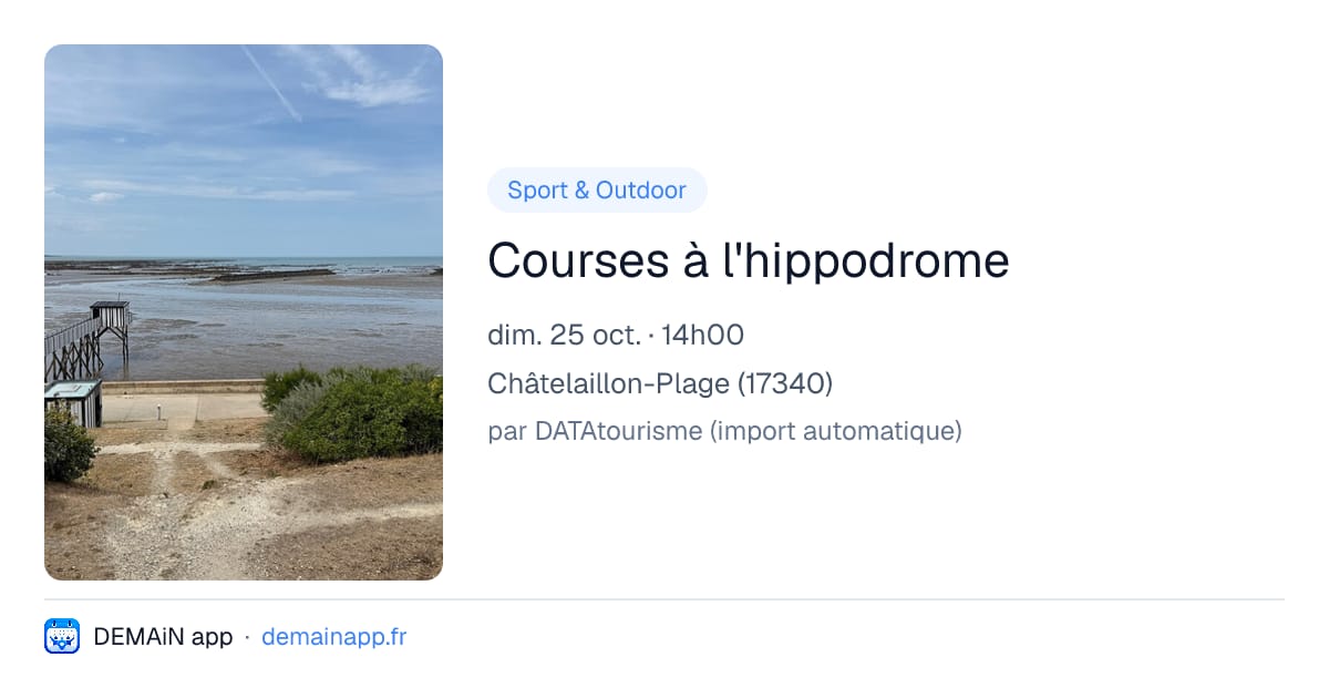 Courses à l'hippodrome — Châtelaillon-Plage