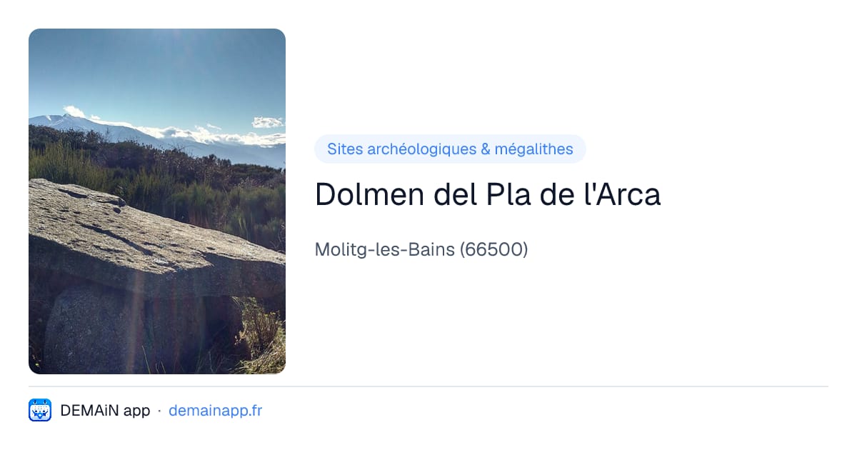 Dolmen del Pla de l'Arca — Molitg-les-Bains