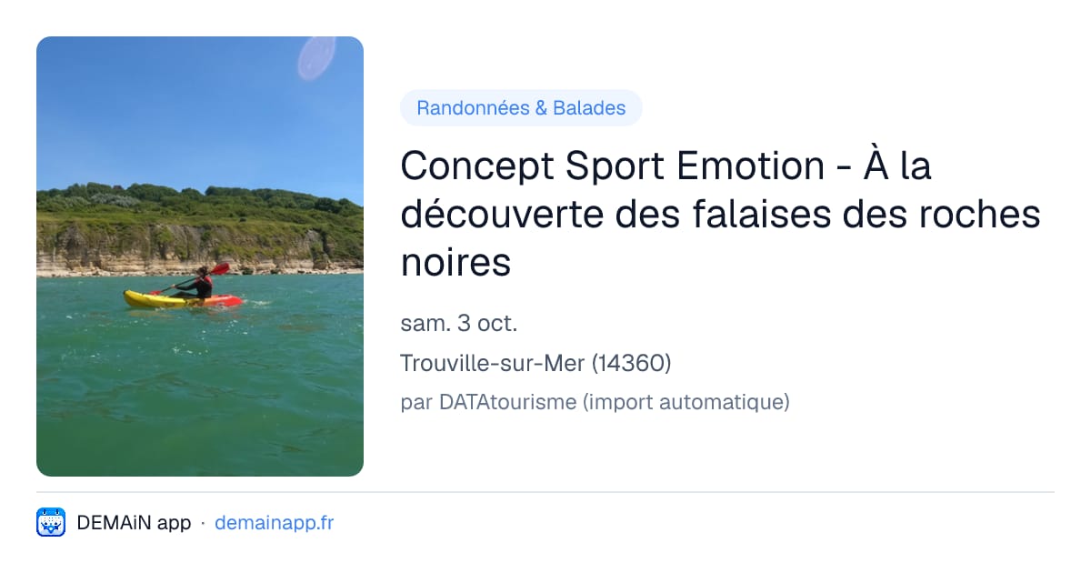 Concept Sport Emotion - À la découverte des falaises des roches noires — Trouville-sur-Mer