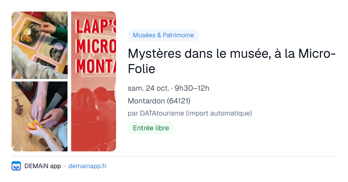 Mystères dans le musée, à la Micro-Folie — Montardon