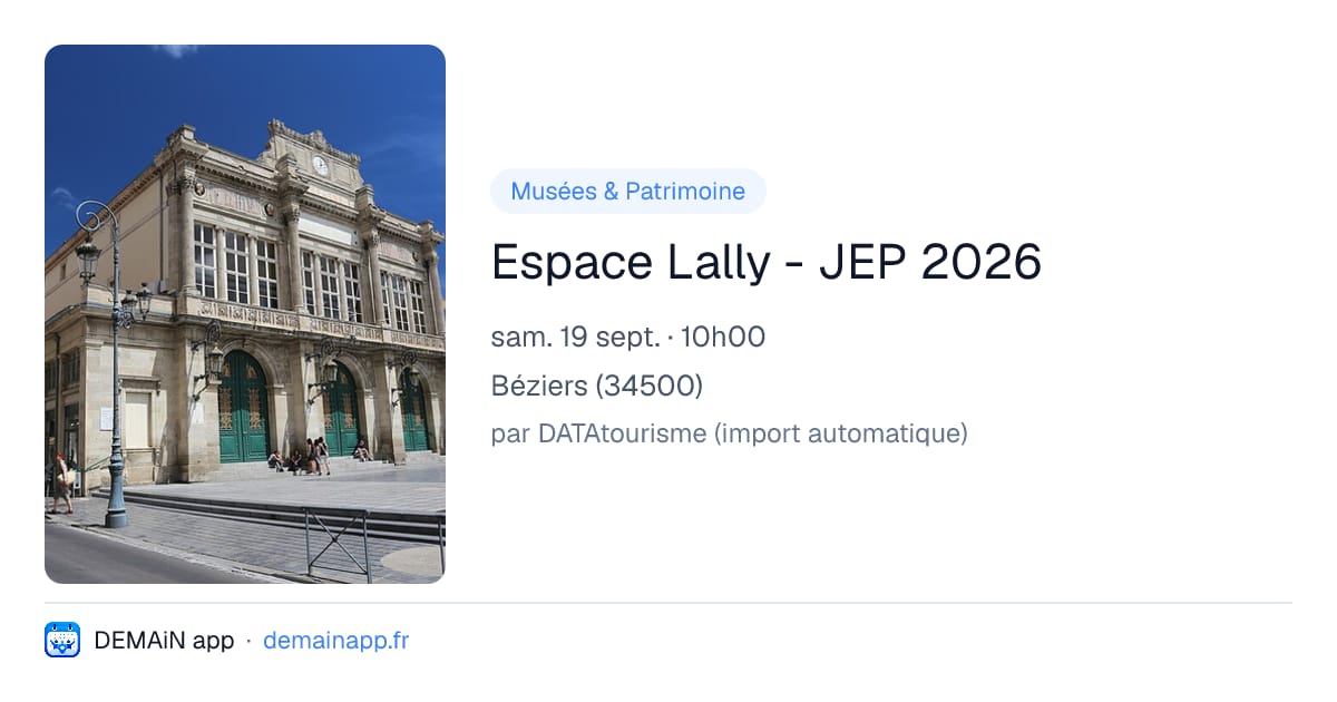 Espace Lally - JEP 2026 — Béziers