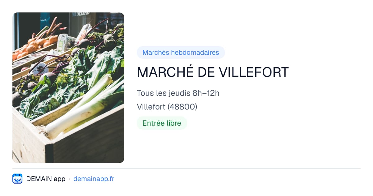 MARCHÉ DE VILLEFORT — Villefort