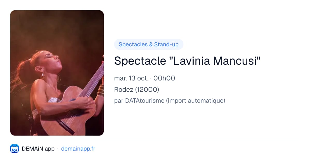 Spectacle "Lavinia Mancusi" — Rodez