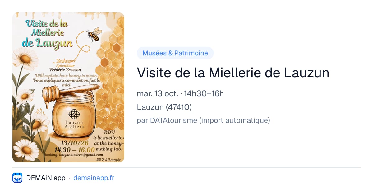 Visite de la Miellerie de Lauzun — Lauzun