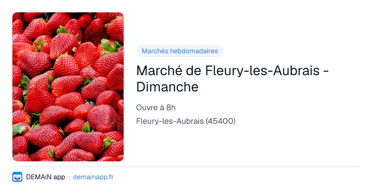 Marché de Fleury-les-Aubrais - Dimanche — Fleury-les-Aubrais