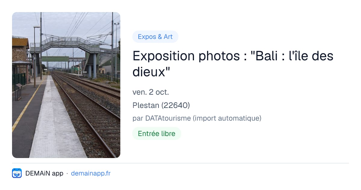 Exposition photos : "Bali : l'île des dieux" — Plestan