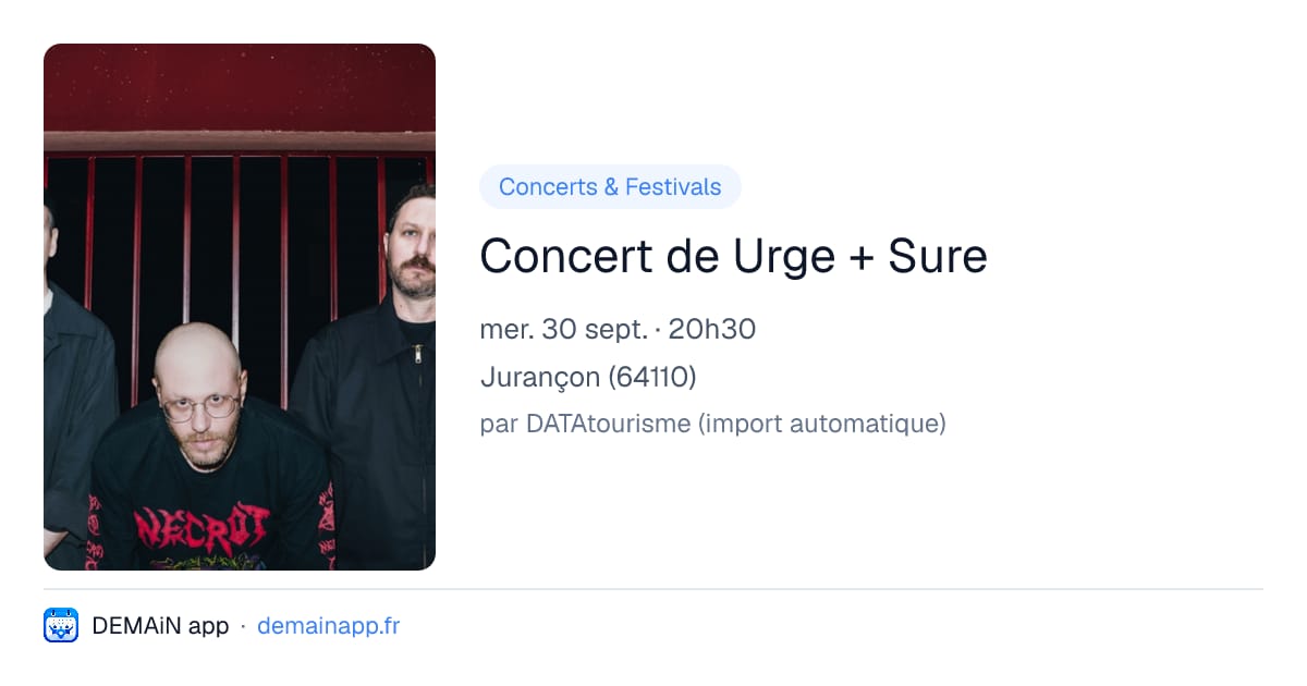 Concert de Urge + Sure — Jurançon