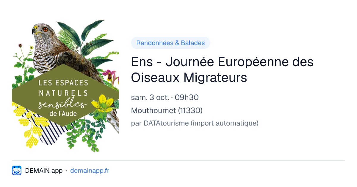 Ens - Journée Européenne des Oiseaux Migrateurs — Mouthoumet