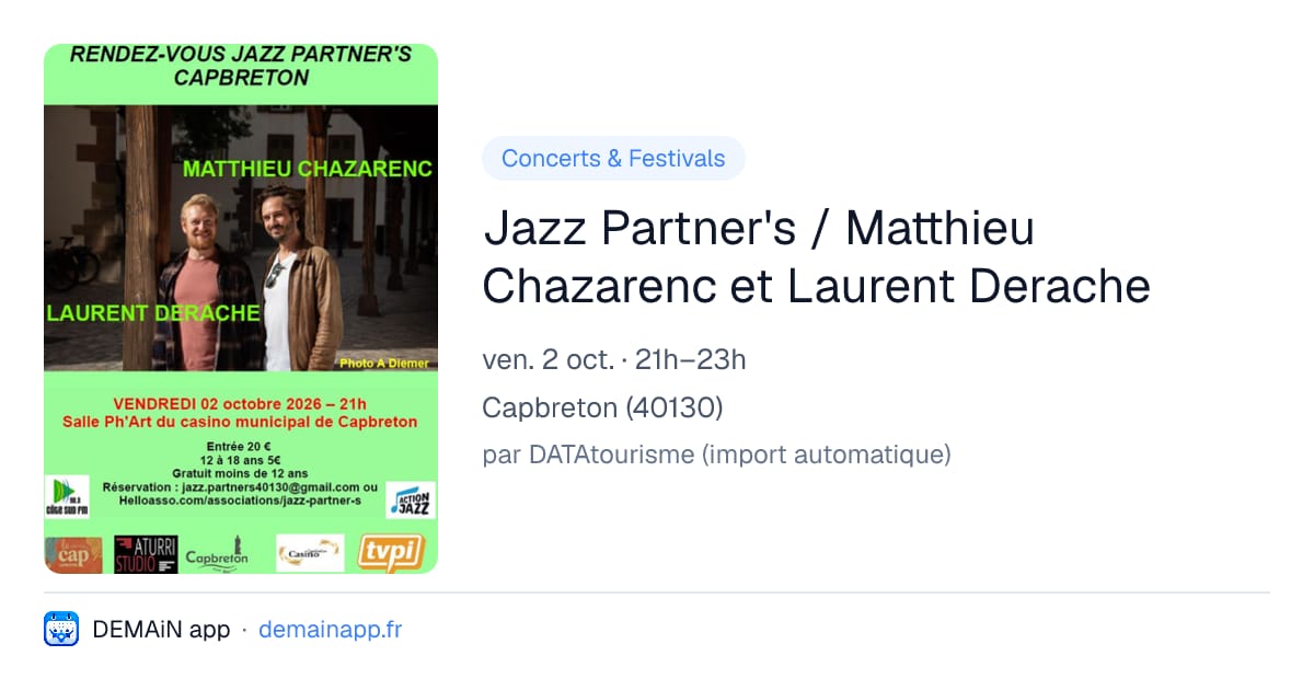 Jazz Partner's / Matthieu Chazarenc et Laurent Derache — Capbreton