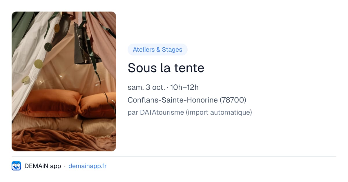 Sous la tente — Conflans-Sainte-Honorine