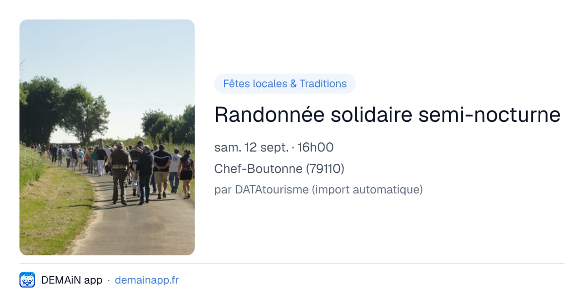 Randonnée solidaire semi-nocturne — Chef-Boutonne