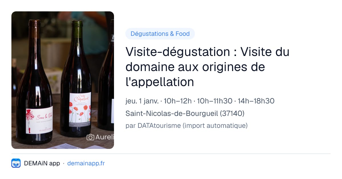 Visite-dégustation : Visite du domaine aux origines de l'appellation — Saint-Nicolas-de-Bourgueil